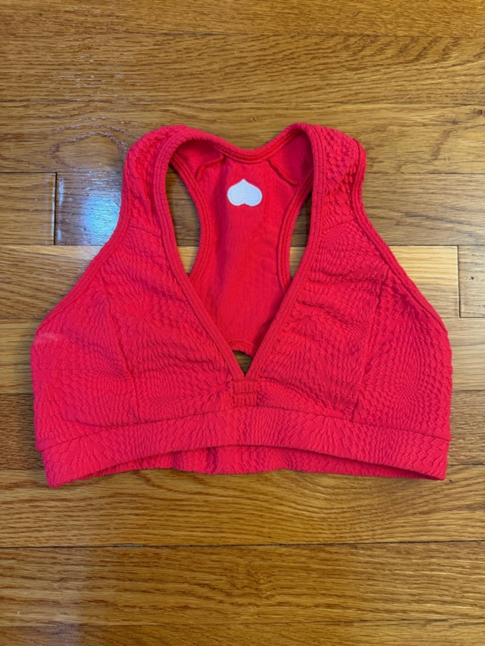 Booty By Brabants Croco Skin Deep V Top in Red - One Size Fits Most STRETCHY